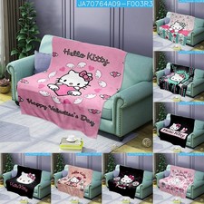 3D Cute Hello Kitty Printed Series Sleeping Blanket Sofa Bed Sheet Blanket
