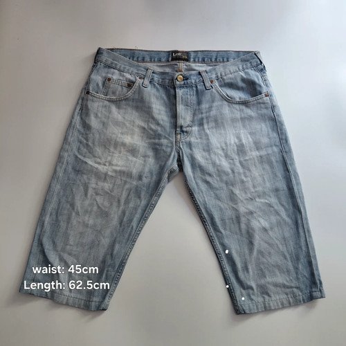 Lee knox denim shorts - denim, mens
