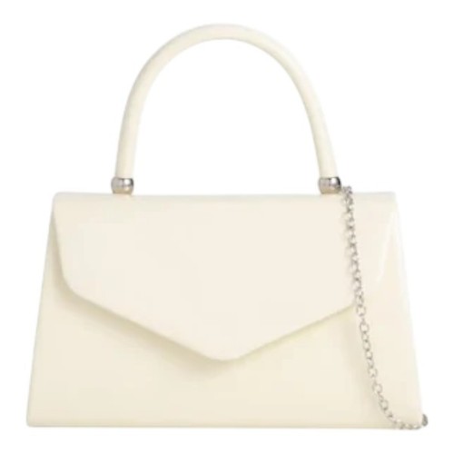 Ladies plain patent clutch - ladies,