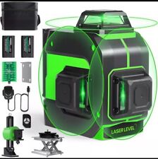 Laser Level Self Leveling 3 x 360°, 3D 12 Lines Green Laser Level **NO CHARGER**
