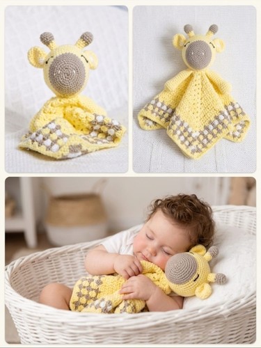 Soft crochet giraffe baby - giraffe,