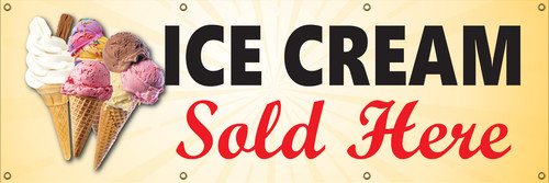 Ice cream banner - ice,