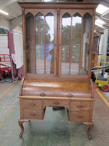 Vintage antique oak roll top - vintage,