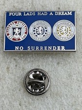 Collectable Glasgow Rangers Supporter Enamel Badge Wear With Pride