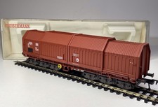 Fleischmann HO 5387 12 Wheeled Coil Steel Telescopic Hood Wagon German DB Brown