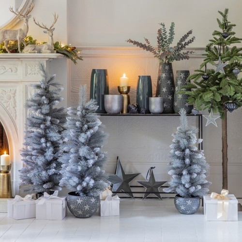 Potted sparkly faux christmas - potted,
