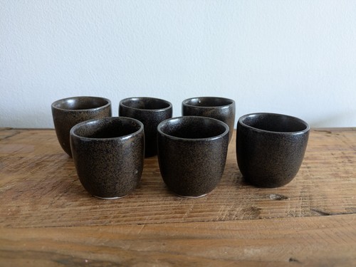 Vintage denby brown glaze - 6x,