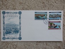 GUERNSEY 1969 DEFINITIVE SET TOP THREE VALUES, PHILART FIRST DAY COVER PHILATELI