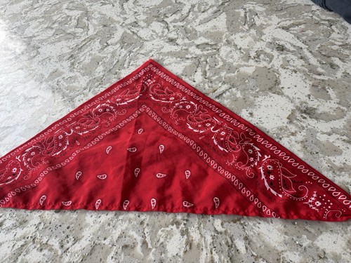 Red country style neckerchief - red,