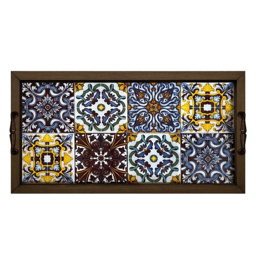 Anatolian tiles mosaic tray - mosaic,