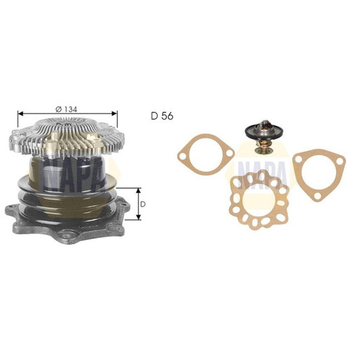 Napa water pump - napa, thermostat