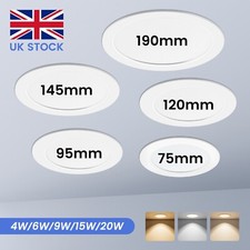 LED Ceiling Light Recessed Ultra Slim Round Panel Down Lights Bathroom Spot Lamp