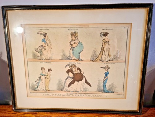 Hand coloured thos rowlandson - hand,