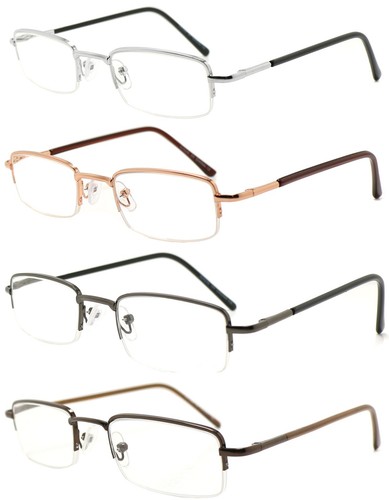 Half rimless metal - half,