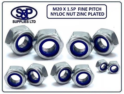 M20 5mm fine pitch nyloc - 1.5mm,