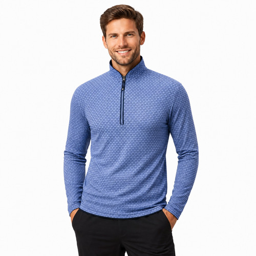 Island green mens golf zip - green,
