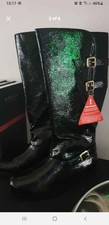 Womens  Extra Wide Fit New Patent Long Boots 7 (43cm circumference)