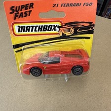 MATCHBOX Super Fast FERRARI F50 1995 SPORTS CAR Blister Pack Red