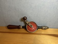 Vintage Stanley Made In England - Wooden Handled Hand Drill