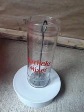 Vintage Horlicks Glass Mixer with Original Metal Tool Retro British Kitchenalia