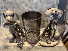 Metal Wine/Spirits Holder Cat