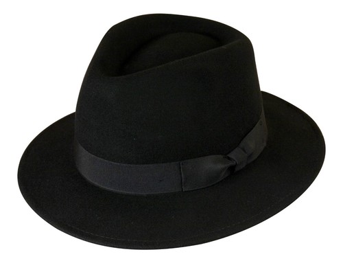Gamble gunn black fedora - black,