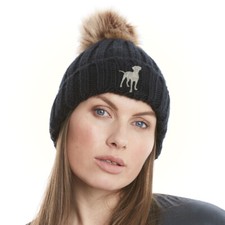 Rottweiler Rottie Clothing Gifts, Faux Fur Chunky Knit Pom Pom Beanie Hat.