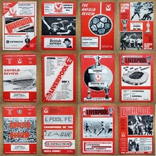 Programme Liverpool Football Anfield Home 1970's Programmes - Various Games