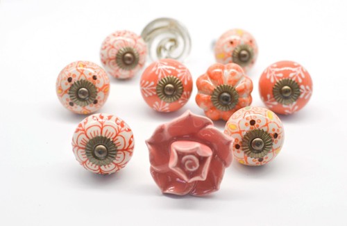 Peach orange ceramic hand - orange,