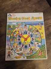 Vintage 1987 Elc Wooden Clock