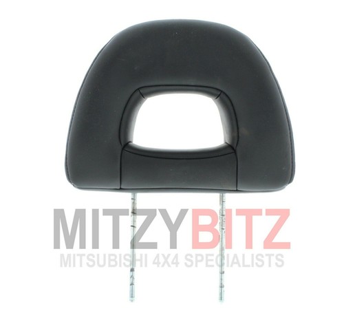 Black leather headrest second - black,