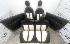 Fiat 500 Gucci Seats in Black & White Leather & Door Cards FREE FITTING SERVICE