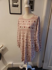 M&S Marks & Spencer Christmas Cotton Blend Nightie Nightdress Size M