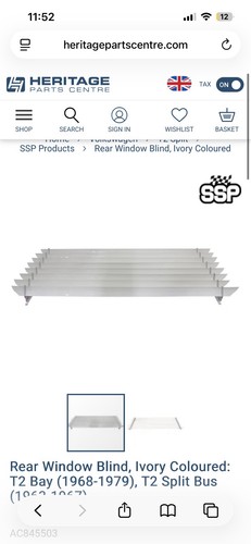 Rear venetian blind - vw,