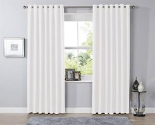Blackout Eyelet Curtains Black