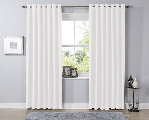 Blackout eyelet curtains black - blackout,