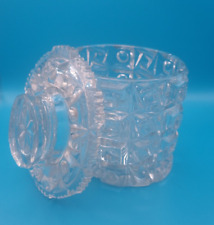 Glass Jar 6.5" Container with Lid Decorative Crystal Candy Sweets Cotton Wool