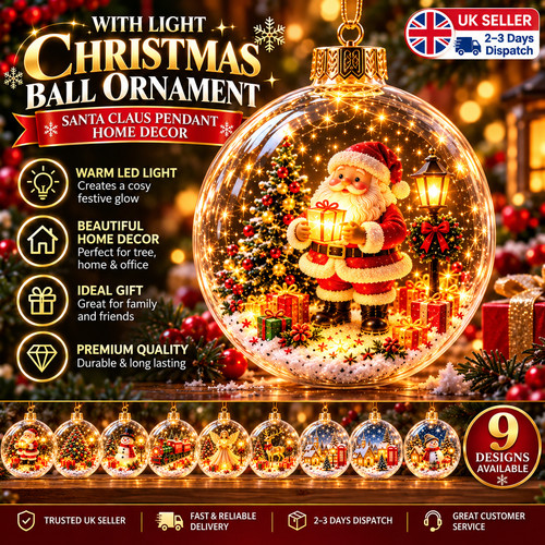 Led christmas ball ornament - christmas,