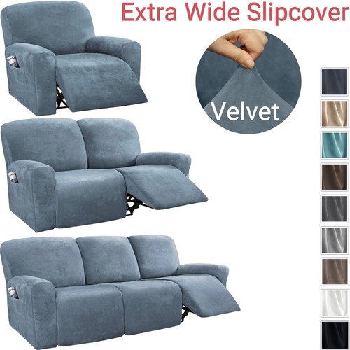 Extra wide velvet recliner - wide,