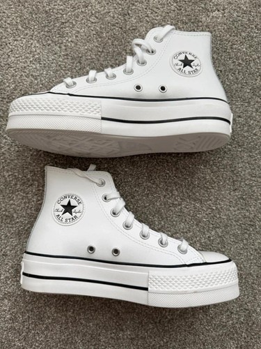 White leather converse - white,