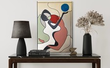 Beautiful Modern abstract painting of Ball dance. Canvas 90.3 x 63.2 cm.
