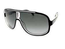 Carrera Sunglasses Black White Clear with Grey Gradient Lenses Unisex 1058/S 80S