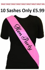10 Pack Hen Party Sashes Night
