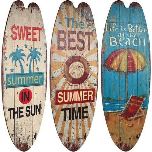 3pcs beach themed wooden - 3pcs,