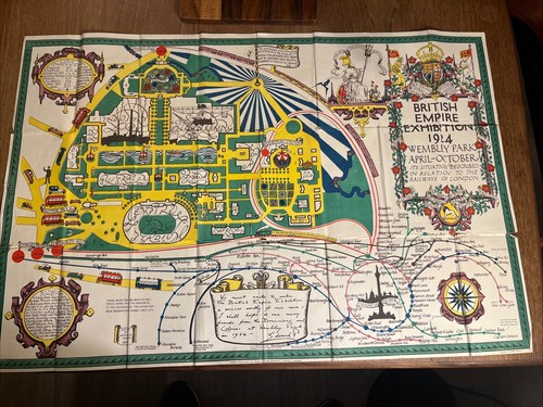 British empire exhibition map - british,