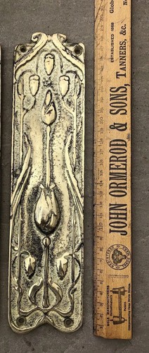 Art nouveau brass door - nouveau, finger