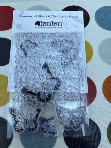 Kanban stamp set butterflies - set,
