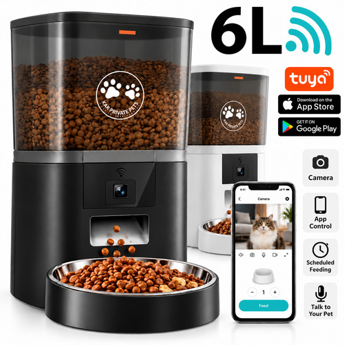 Automatic cat feeder with - 6l,