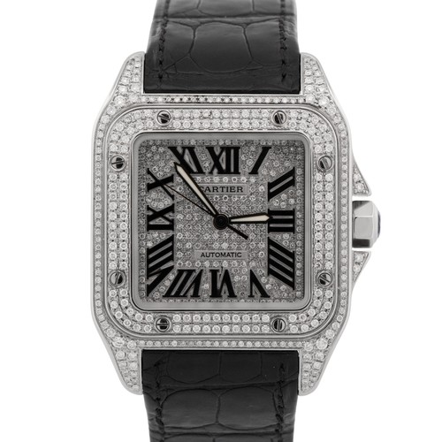 Cartier santos 100 pave - 100,
