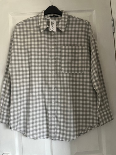 Ladies oversized checked shirt